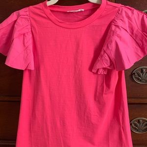 THML ruffle sleeve tee